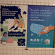 A New York City subway ad in Spanish offers medical advice on abortion pills in May 2022.